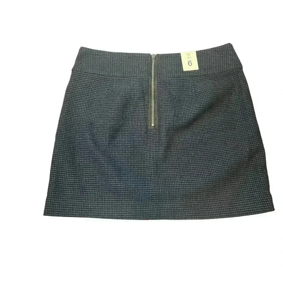 WOMEN’S GAP MINI SKIRT•PURPLISH BLUE AND BLACK•SIZE 6•NWT• - Picture 2 of 8